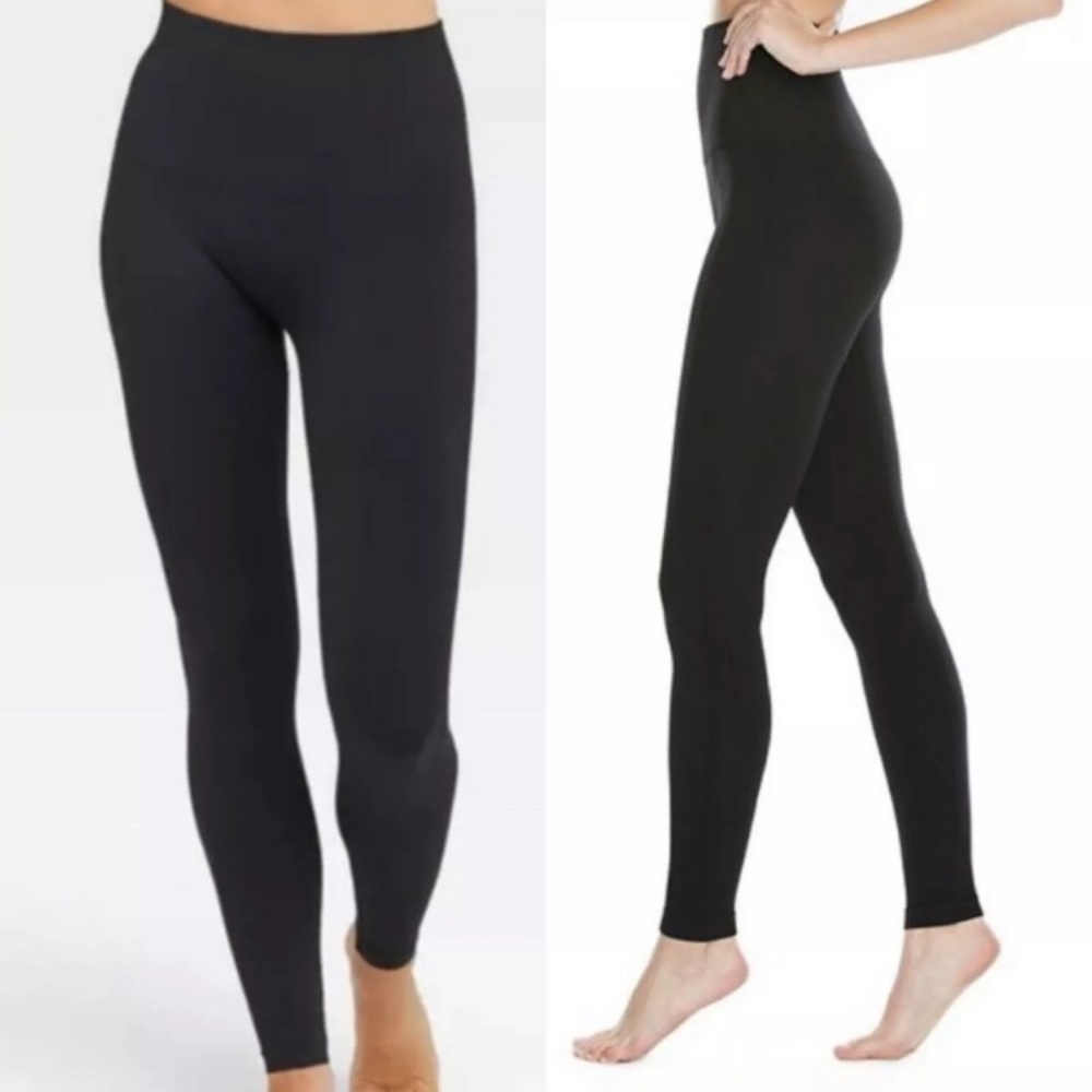 Spanx Love Your Assets Sara Blakely Black M Leggings High Waist Shaping